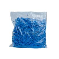 Kit Com 5kg Fecho Plástico Azul 8cm Lacre Flexível Para Sacolas, Pães, Doces e Embalagens Diversas