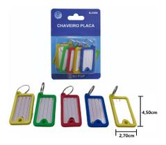 Kit com 5Peças de Chaveiro com Identificador de Chave Colorido Kit com 5Peças de Chaveiro com Identificador de Chave Colorido