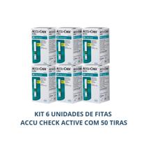 Kit com 6 accu check active com 50 tiras