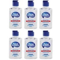 Kit com 6 Álcool em Gel 70 Antibactericida Total Protect 120ml Mata 99,9% das bactérias