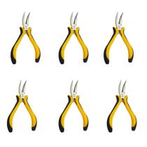 Kit com 6 Alicates para Mega Hair Ponta Curvada