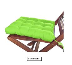 Kit com 6 almofadas futton assento para cadeira varias cores - Artesanal Teares