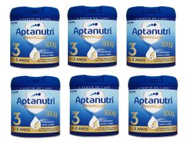 Kit com 6 Aptanutri Premium 3 Lata de 800g 1 a 3 Anos Danone