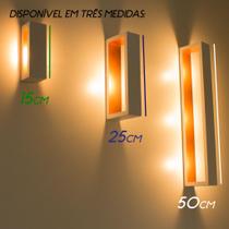 kit com 6 Arandelas Led Efeito Decorativa Parede Teto 5w 25cm Branca 220V St163