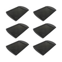 Kit com 6 Bandeja Preta Fast Food 44X30Cm 3UD Plastic