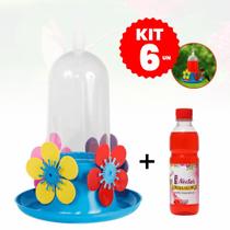 Kit Com 6 Bebedouro BeijaFlor Jel Plast Néctar Pronto Uso 250ml Kit Com 6 Bebedouro BeijaFlor Jel Plast Néctar Pronto Uso 250ml