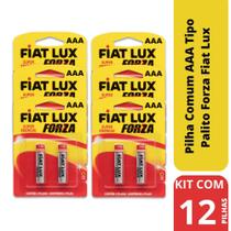 Kit Com 6 Blister Pilha Comum AAA Palito 2 Unid Cada Forza