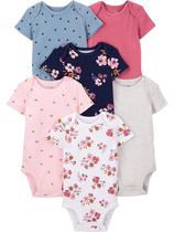 Kit com 6 Bodies de Manga Curta Simple Joys by Carter's para Bebês Meninas 24 Meses Kit com 6 Bodies de Manga Curta Simple Joys by Carter's para Bebês Meninas 24 Meses