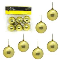 Kit com 6 Bolas de Natal Douradas 4cm, Decoração de Árvores e Festas Kit com 6 Bolas de Natal Douradas 4cm, Decoração de Árvores e Festas