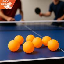 Kit com 6 Bolinhas de Ping Pong Laranja Material Reforçado, Ótimo Quique, Alta Durabilidade e Ideal para Jogos, Treinos e Tênis de Mesa