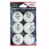 Kit com 6 bolinhas de ping pong Kit com 6 bolinhas de ping pong