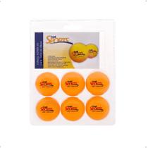 Kit com 6 bolinhas de tenis de mesa Ping Pong BEL 484000 Kit com 6 bolinhas de tenis de mesa Ping Pong BEL 484000