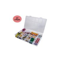 Kit com 6 box organizadoras tamanho g transparente usual