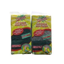 Kit Com 6 Bucha De Lavar Louça Dupla Face Limpeza Pesada Kit Com 6 Bucha De Lavar Louça Dupla Face Limpeza Pesada