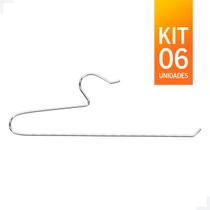 Kit com 6 Cabides Calceiro Luxo Cromado