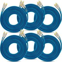 Kit com 6 Cabos RCA 5 Metros Dupla Blindagem Cobre Azul Kit com 6 Cabos RCA 5 Metros Dupla Blindagem Cobre Azul