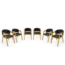 Kit Com 6 Cadeiras Agatha Madeira Maciça Estofada Para Mesa De jantar Kit Com 6 Cadeiras Agatha Madeira Maciça Estofada Para Mesa De jantar