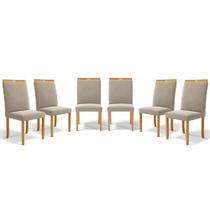 Kit Com 6 Cadeiras Agnes Madeira Maciça Estofadas Para Mesa De Jantar Kit Com 6 Cadeiras Agnes Madeira Maciça Estofadas Para Mesa De Jantar