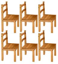 Kit Com 6 Cadeiras Avulsas Madeira Maciça Kit Com 6 Cadeiras Avulsas Madeira Maciça