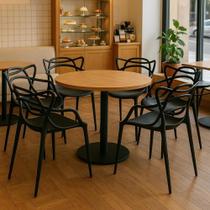 Kit com 6 Cadeiras de Jantar Cozinha Restaurantes Comercial Alegra Preta