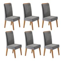 Kit com 6 Cadeiras em Madeira Maciça Vegas