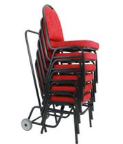 Kit com 6 Cadeiras Empilháveis para Auditórios Linha Hotel Vermelho Kit com 6 Cadeiras Empilháveis para Auditórios Linha Hotel Vermelho