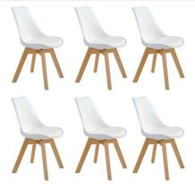 Kit Com 6 Cadeiras Leda - Charles Eames, Saarinen Wood Al