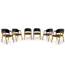 Kit Com 6 Cadeiras Leticia Madeira Maciça Estofada Para Mesa De jantar Kit Com 6 Cadeiras Leticia Madeira Maciça Estofada Para Mesa De jantar