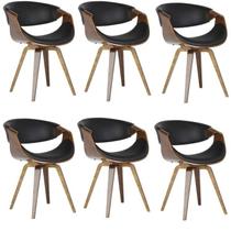 Kit com 6 Cadeiras Nicole para Sala de Jantar Kit com 6 Cadeiras Nicole para Sala de Jantar