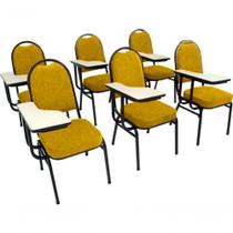 Kit Com 6 Cadeiras Para Auditórios Linha Hotel Amarelo Kit Com 6 Cadeiras Para Auditórios Linha Hotel Amarelo