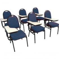 Kit Com 6 Cadeiras Para Auditórios Linha Hotel Azul Kit Com 6 Cadeiras Para Auditórios Linha Hotel Azul