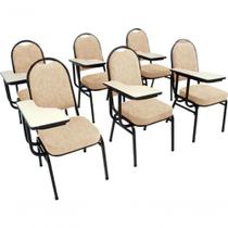 Kit Com 6 Cadeiras Para Auditórios Linha Hotel Bege Kit Com 6 Cadeiras Para Auditórios Linha Hotel Bege