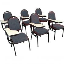 Kit Com 6 Cadeiras Para Auditórios Linha Hotel desenvolvido na cor Cinza. Kit Com 6 Cadeiras Para Auditórios Linha Hotel desenvolvido na cor Cinza.
