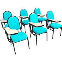 Kit Com 6 Cadeiras Para Auditórios Linha Hotel Verde Kit Com 6 Cadeiras Para Auditórios Linha Hotel Verde