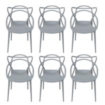 Kit com 6 Cadeiras para Sala de Jantar Allegra Solna