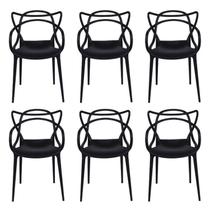 Kit com 6 Cadeiras para Sala de Jantar Allegra Solna