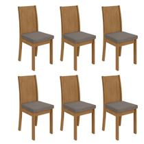 Kit com 6 Cadeiras para Sala de Jantar Athenas