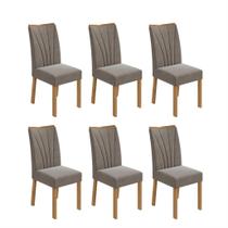 Kit com 6 Cadeiras para Sala de Jantar Estofadas Apogeu