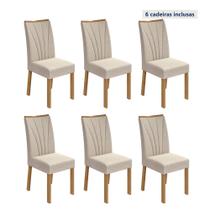 Kit com 6 Cadeiras para Sala de Jantar Estofadas Apogeu Kit com 6 Cadeiras para Sala de Jantar Estofadas Apogeu