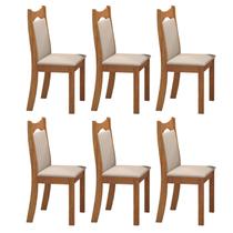 Kit com 6 Cadeiras para Sala de Jantar Mdp/mdf Dalas - Viero