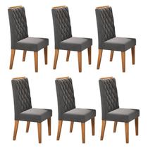 Kit com 6 Cadeiras para Sala de Jantar Mdp/mdf Dyniz