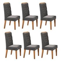 Kit com 6 Cadeiras para Sala de Jantar Mdp/mdf Dyniz Kit com 6 Cadeiras para Sala de Jantar Mdp/mdf Dyniz