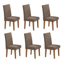 Kit com 6 Cadeiras para Sala de Jantar Mdp/mdf Wallace - Viero