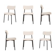 Kit com 6 Cadeiras para Sala de Jantar Mona Yescasa Branco/Palha Corriente Kit com 6 Cadeiras para Sala de Jantar Mona Yescasa Branco/Palha Corriente