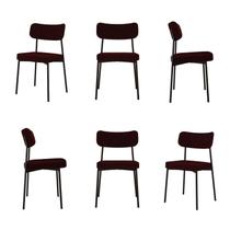 Kit com 6 Cadeiras para Sala de Jantar Mona Yescasa Kit com 6 Cadeiras para Sala de Jantar Mona Yescasa