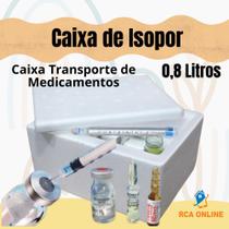 kit com 6 Caixas de Isopor EPS 0,8 litros para Transporte de Sorvetes e Medicamentos