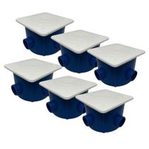 Kit com 6 caixas de passagem redonda com tampa plastica vivaclor Kit com 6 caixas de passagem redonda com tampa plastica vivaclor