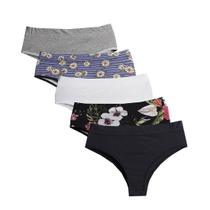 Kit com 6 Calcinhas Cintura Alta Conforto Algodão Kit com 6 Calcinhas Cintura Alta Conforto Algodão