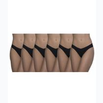 Kit com 6 Calcinhas Fio Dental BR Lingerie 1148 Preto Kit com 6 Calcinhas Fio Dental BR Lingerie 1148 Preto