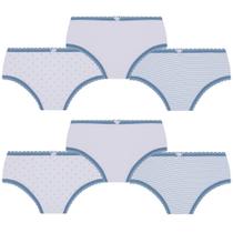 Kit Com 6 Calcinhas Lobinha Infantil Kids Algodão Lupo